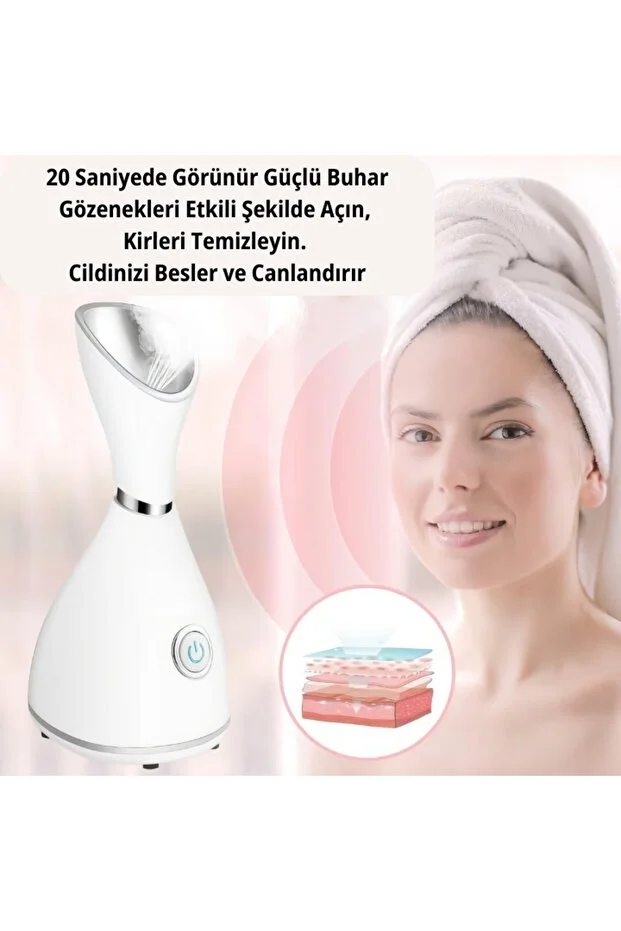 Nano Iyonik Yüz Buhar Makinesi Yüz Temizleme Cihazı- Gözenek Açıcı, Nemlendirici, Cilt Temizleyici Nano Iyonik Yüz Buhar Makinesi Yüz Temizleme Cihazı- Gözenek Açıcı, Nemlendirici, Cilt Temizleyici